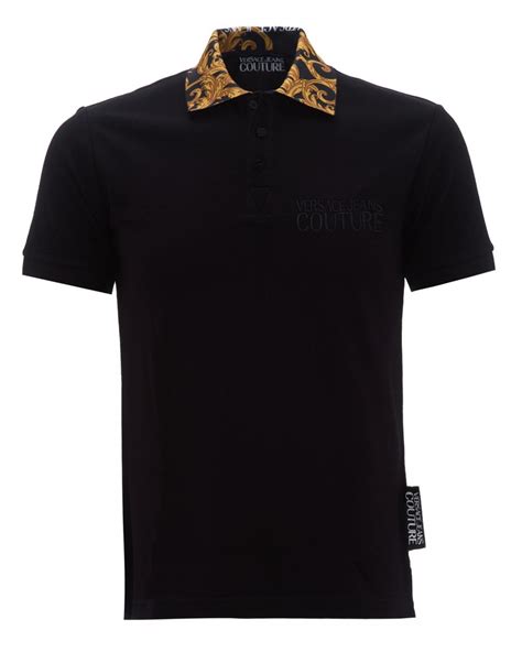 versace jeans couture mens baroque collar polo|Black Baroque Polo by Versace Jeans Couture on Sale .